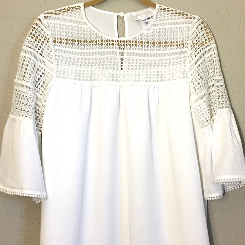 Anthropologie White Bell Sleeve Sundress - Picture 5 of 13